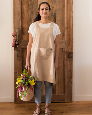 Apron - Linen Cross-back